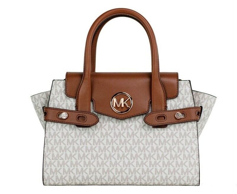 

Сумка-портфель Carmen Medium Vanilla Signature из ПВХ-кожи Michael Kors