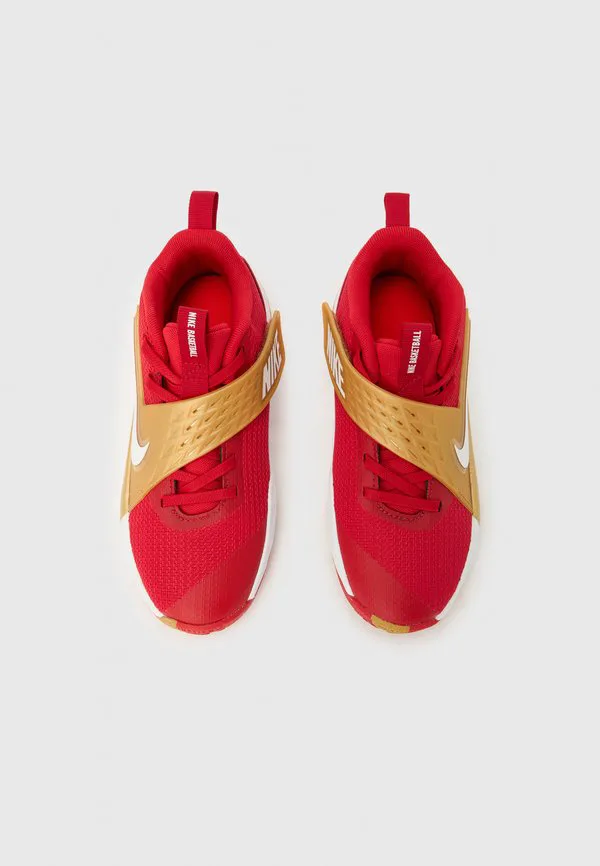 Баскетбольные кроссовки team hustle унисекс Nike Performance, University Red/White/Gold-Coloured/Crimson — фото 4