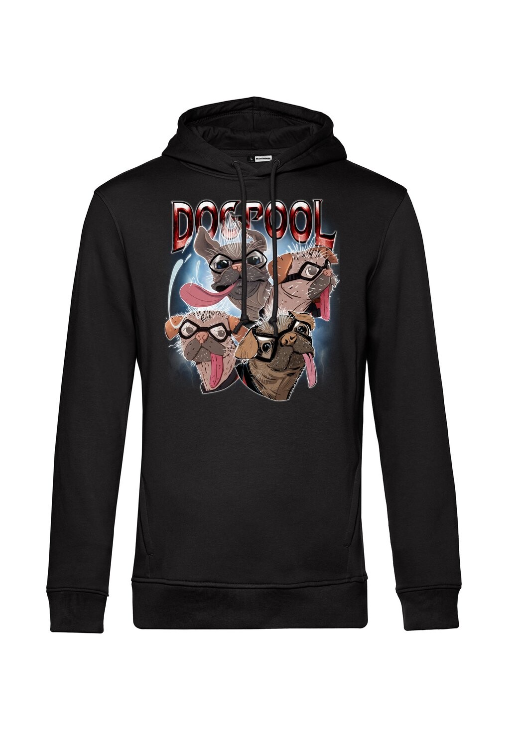 

Толстовка с капюшоном DEADPOOL WOLVERINE DOGPOOL AND LIGHTNING Marvel, черный