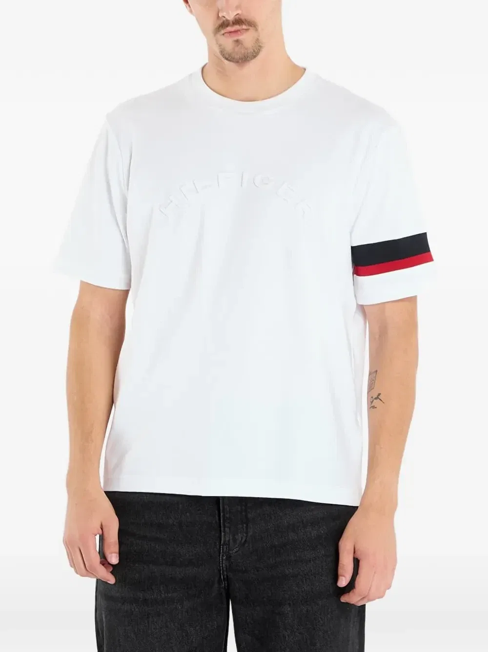 Футболка с тисненым логотипом Tommy Hilfiger, белый