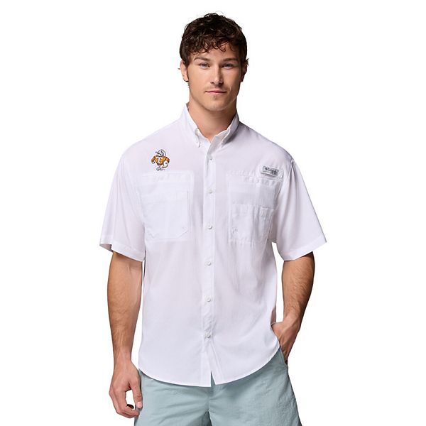 

Мужская белая рубашка Tennessee Volunteers Tamiami Omni-Shade Columbia