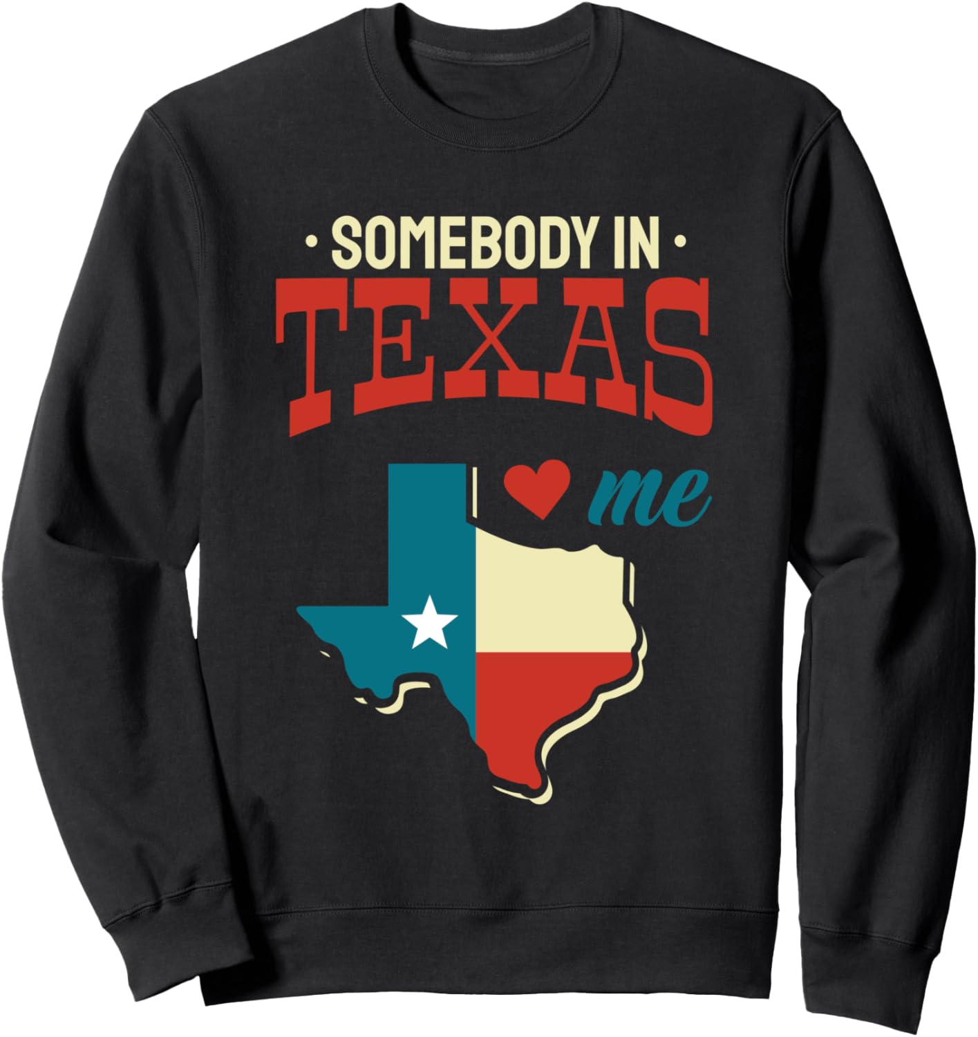 

Толстовка с изображением флага и карты Техаса Кто-то меня любит. Подарок: винтажная американская толстовка Texas & Love Gifts, черный
