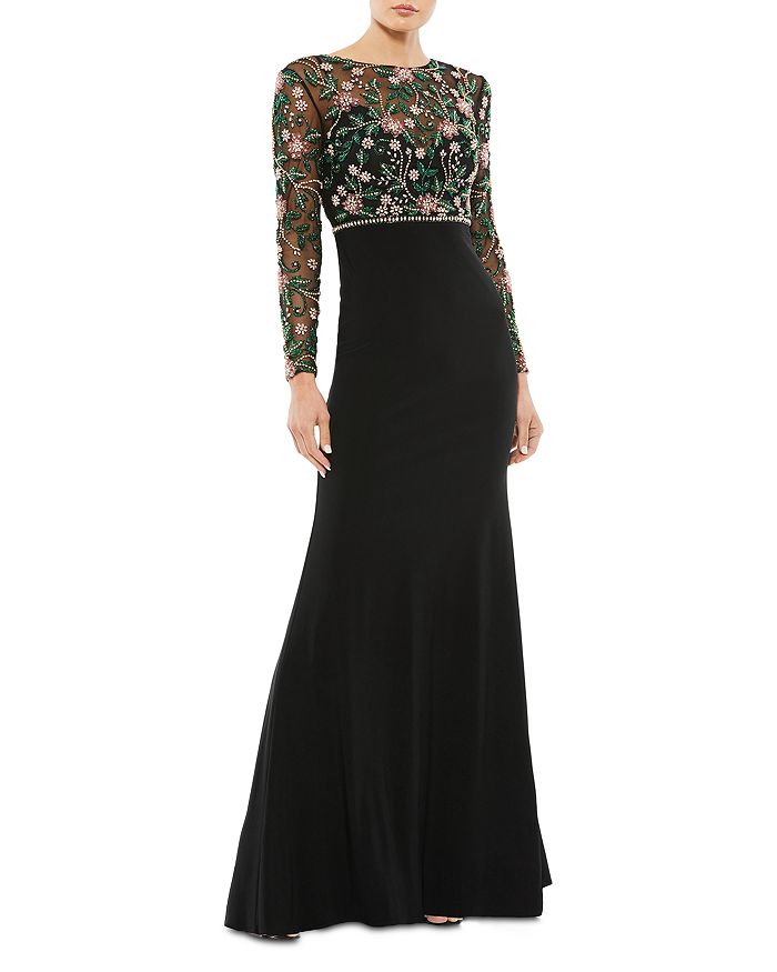 

Украшенное платье Mac Duggal, черный