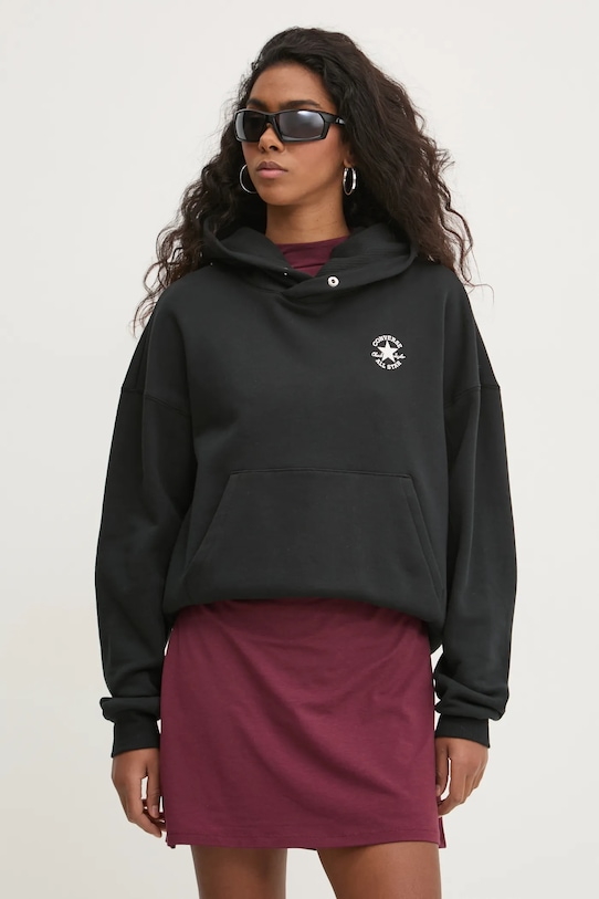 

Хлопковая толстовка Converse, черный