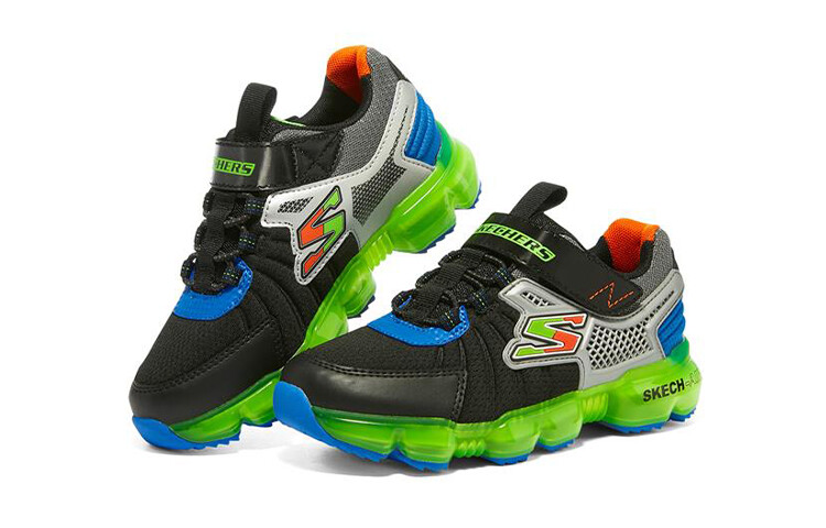 Кроссовки Skechers Kids Lifestyle Shoes GS Low-top Black/Green/Blue — фото 3