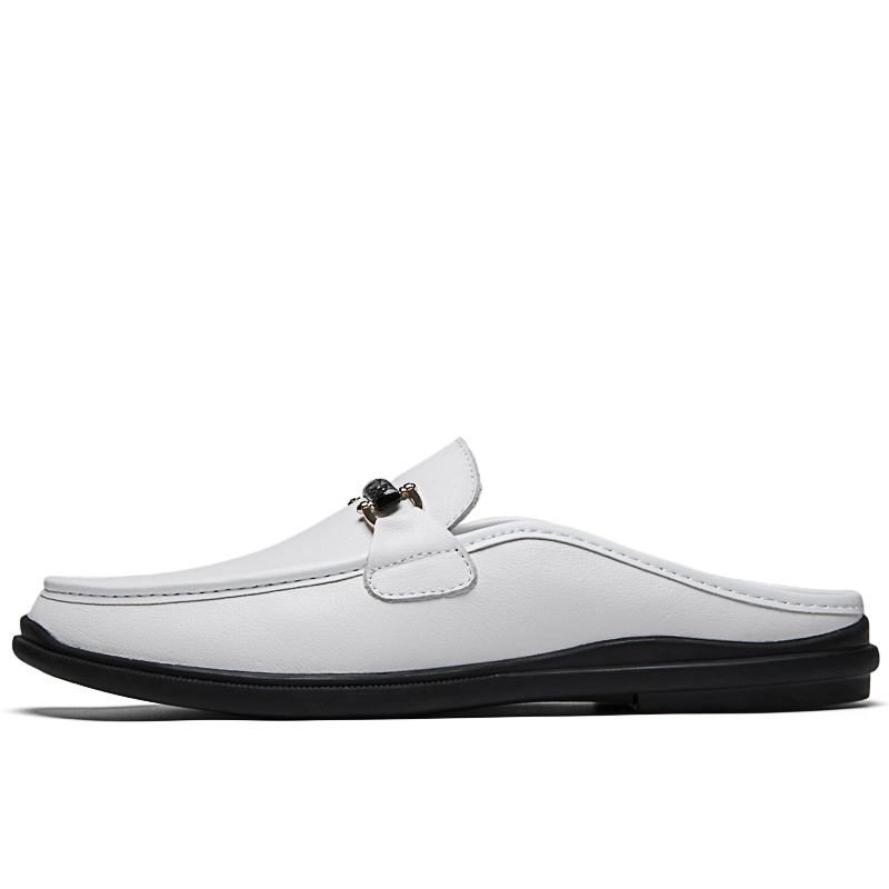 

PAIBLOKS Скользостойкие противоскользящие тапочки с резиновой подошвой бесшумные закрытые унисекс белые, цвет White