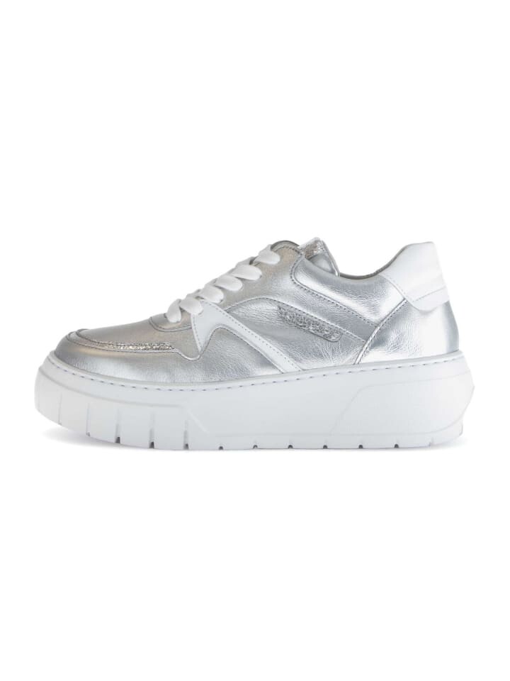 Кроссовки на шнуровке Gabor Fashion Sneaker low, серебряный — фото 2