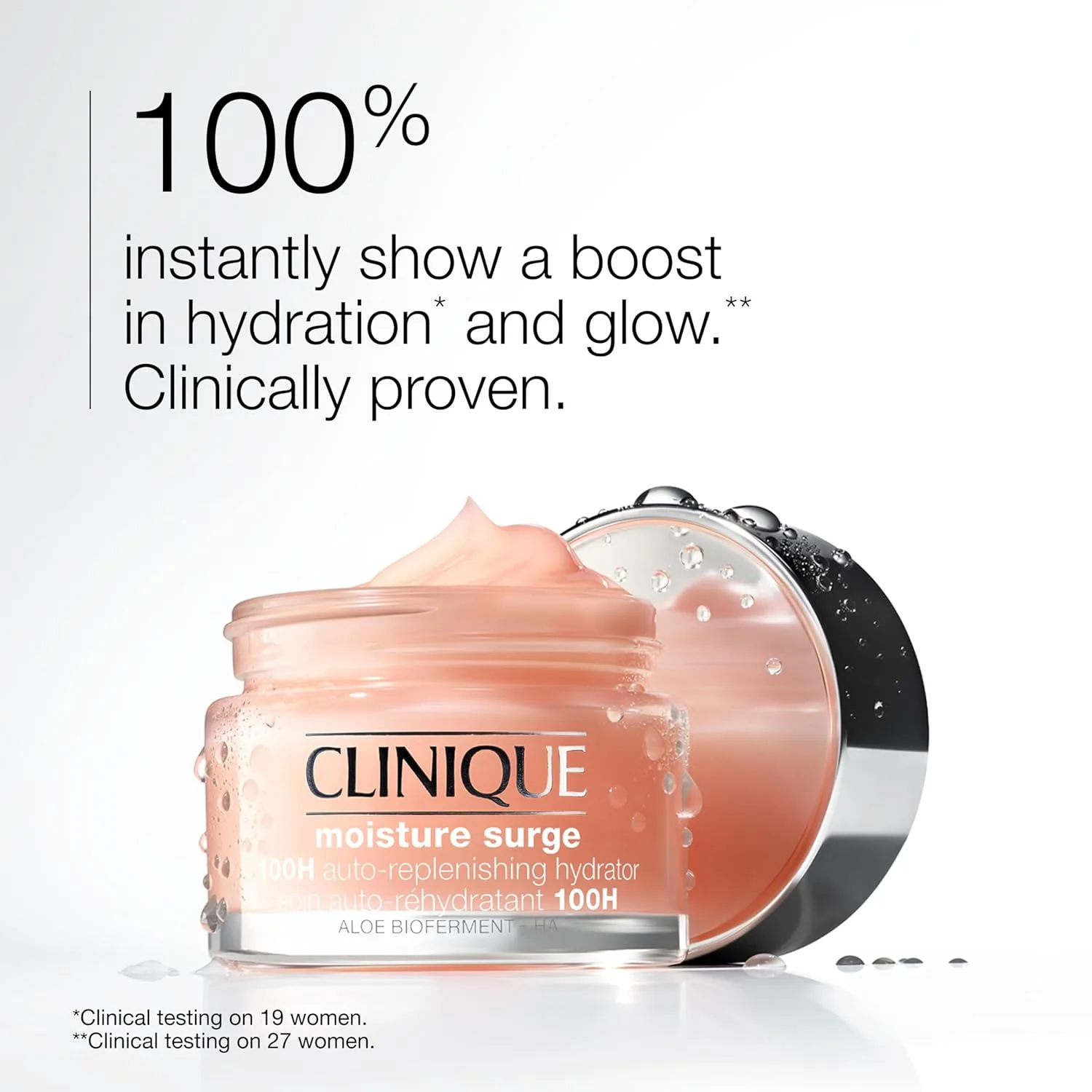 Маска для лица Clinique — Увлажняющий Moisture Surge 100H Auto-Replenishing Hydrator Oil Free | С гиалуроновой — фото 2