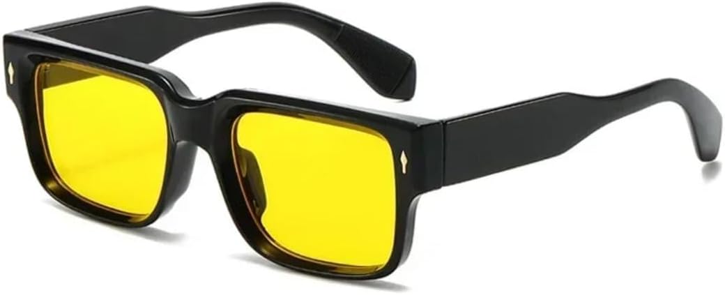 

Солнцезащитные очки с защитой UV400 | Градиентные заклепки конфетных цветов | Для женщин и мужчин, для занятий спортом на открытом воздухе и вождения LXLHWN, Black Yellow