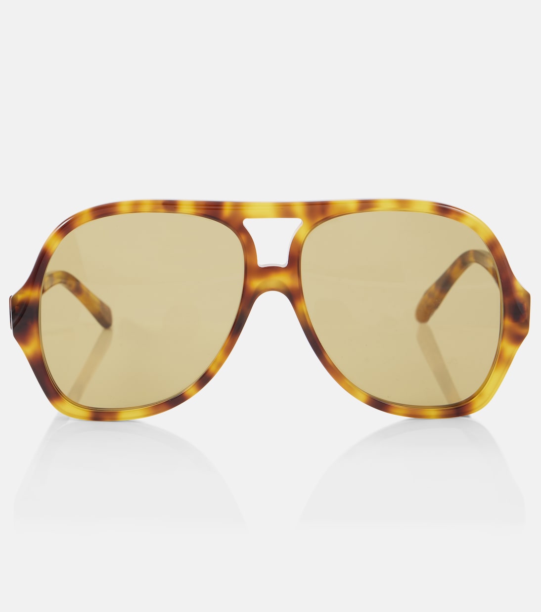 

Авиаторские солнцезащитные очки с логотипом Chloé, Havana-Havana-Green
