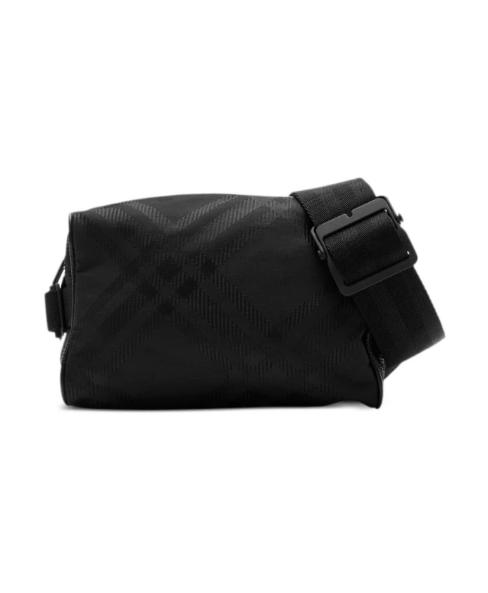

Поясная сумка в клетку с узором Burberry, черный