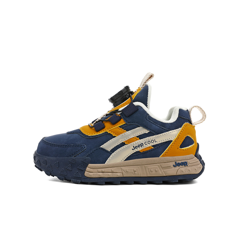 

Jeep Детские баскетбольные кроссовки низкие с амортизацией, легкие и устойчивые к истиранию, Dark Blue/Yellow