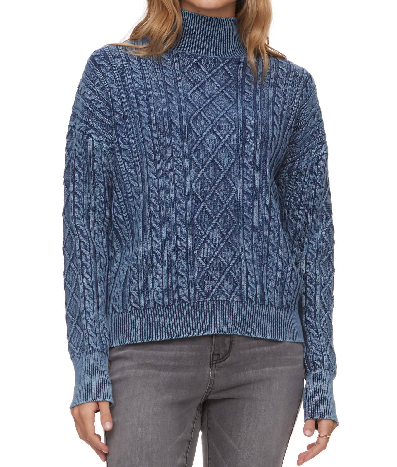 

Mayfield Overdyed Cable Knit свитер цвета деним синий Flags & Anthem