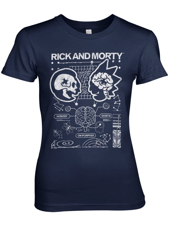 

Футболка Nobody Exists On Purpose Girly Tee Rick and Morty, синий