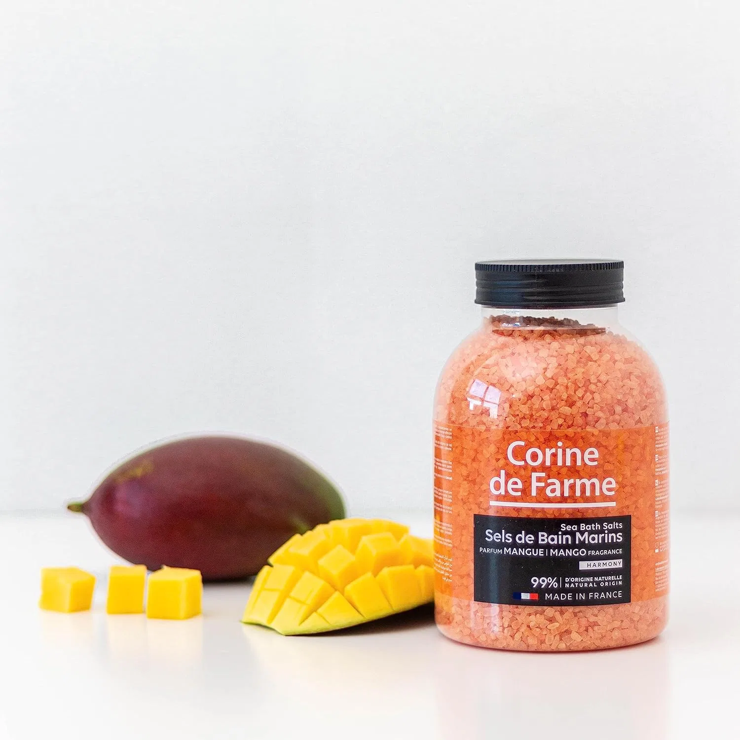Соль для ванн Corine de Farme Natural Sea Salts Harmony с манго, 1.3 кг Corine De Farme — фото 3