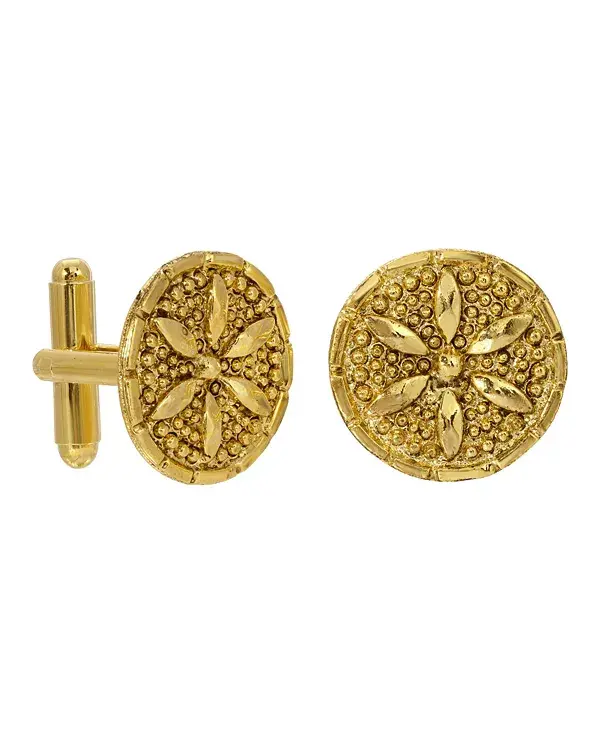 

Круглые запонки из 14-каратного золота 2028, gold-plated