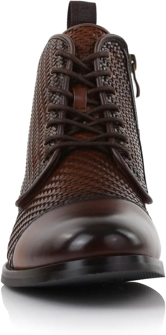 

Мужские ботинки Polar Fox до щиколотки | Повседневная модная коллекция на шнуровке | Модели с носком типа кап и без носка