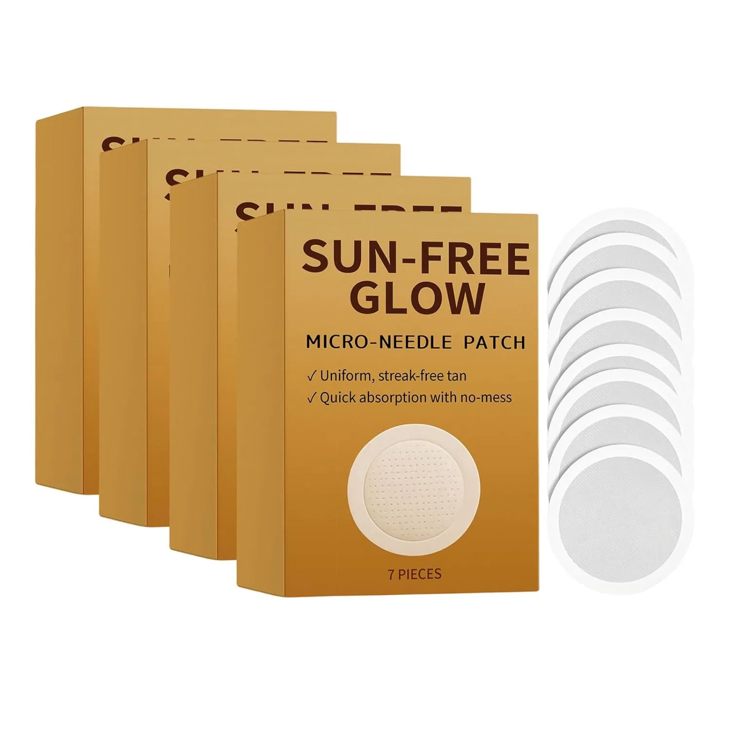 Патчи для загара Sun Free Glow Patch с микроиглами Generic, 4Pcs