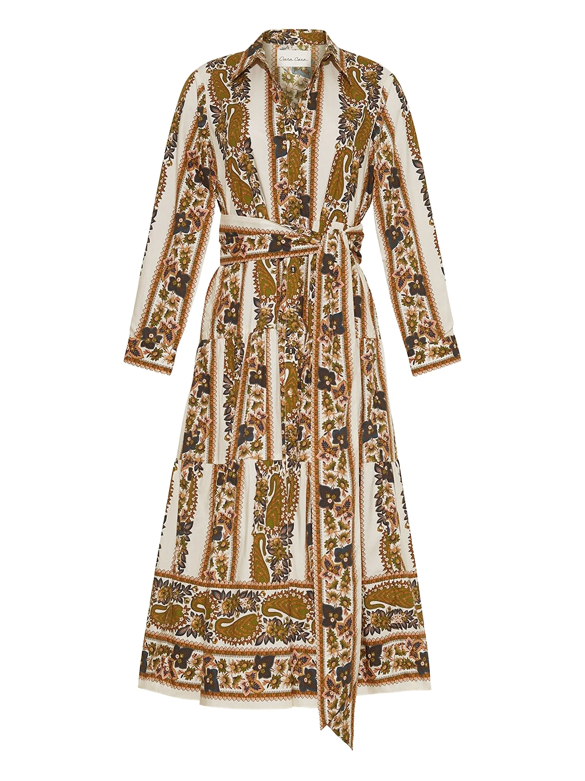 

Платье миди Lolita с принтом пейсли Cara Cara, нейтральный