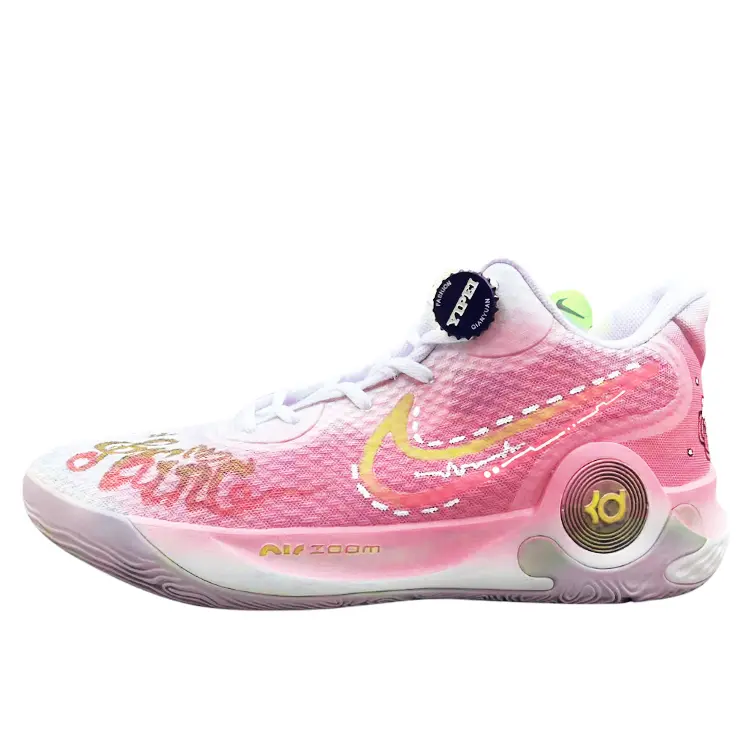 

Кроссовки Nike KD Trey 5 IX Vintage Basketball Shoes Unisex Mid-top Yellow/Pink, розовый