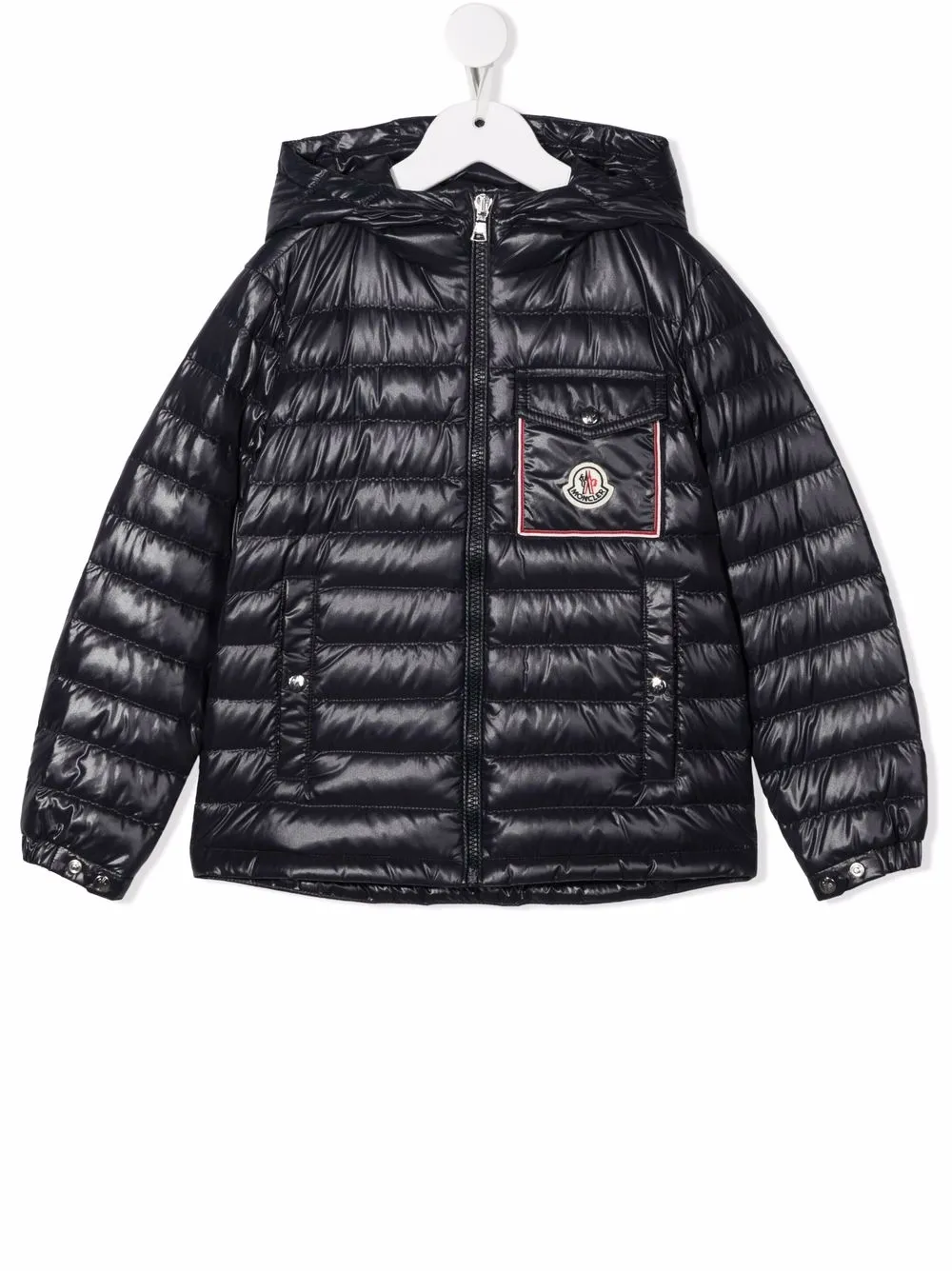 

Пуховик с капюшоном Moncler Enfant, синий
