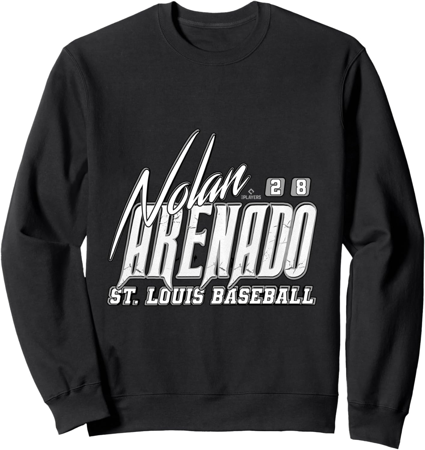 

Толстовка с надписью «Нолан Аренадо, бейсбольный рок из Сент-Луиса, MLBPA» Ryno Sports, черный