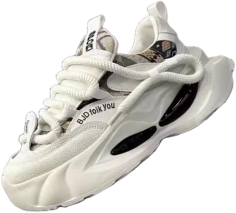 

Мужские спортивные кроссовки с толстой подошвой и приподнятой платформой Hoalox, белый