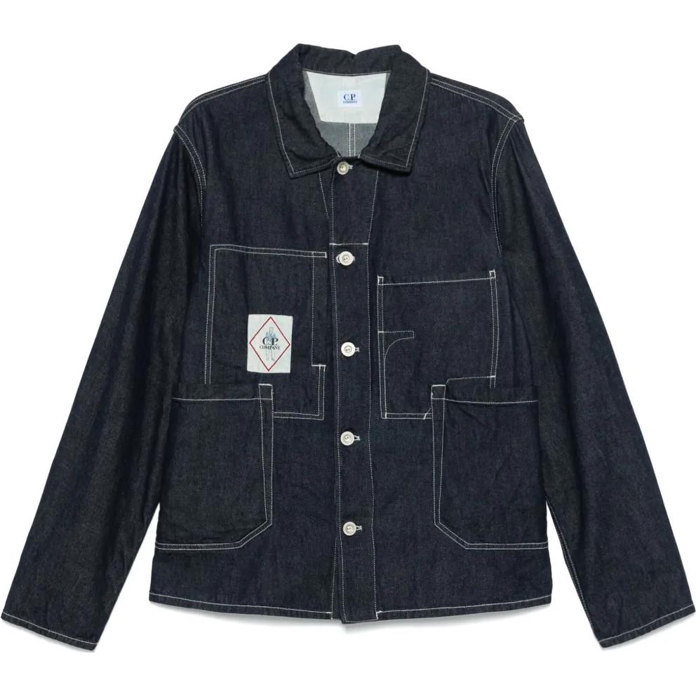 

C.P.Company Куртка джинсовая с нашивкой логотипа, Indigo