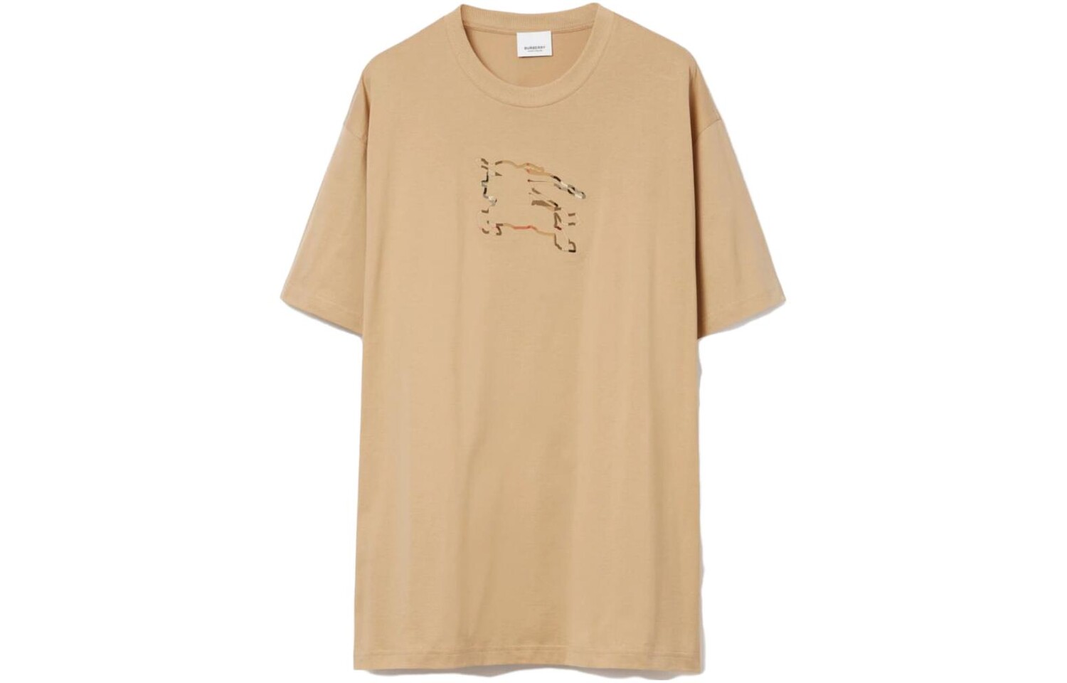 

Футболка из хлопка EKD Check Soft Fawn Burberry, цвет Tawny