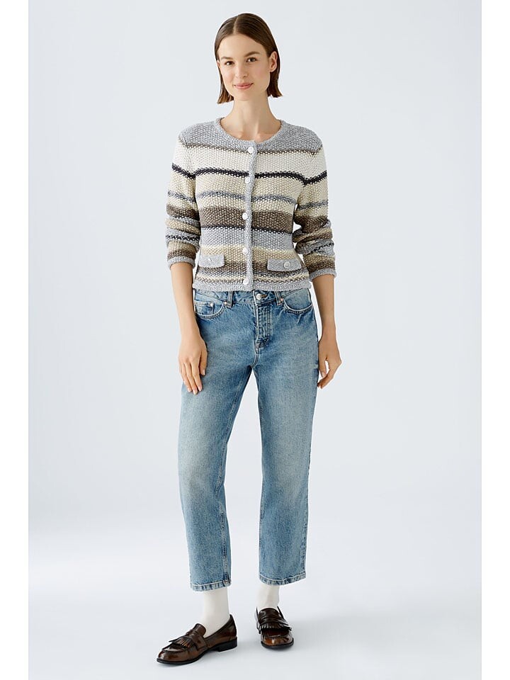 

Кардиган Oui Cardigan, цвет Beige/Blau