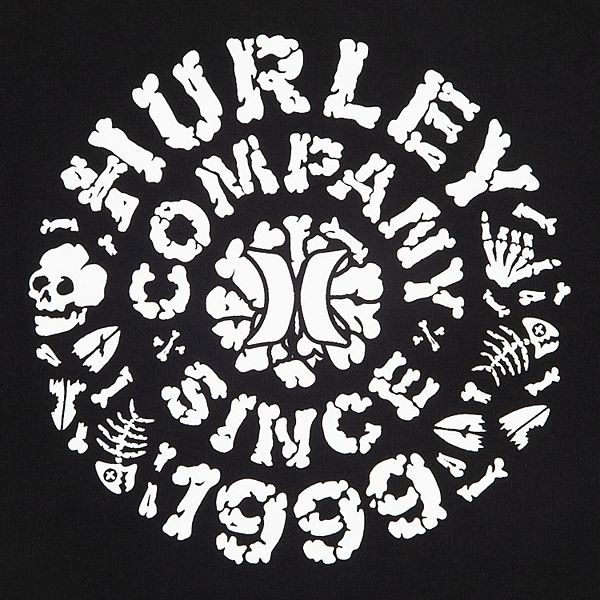 Мальчиковая футболка с коротким рукавом oversized twofer Hurley, Black — фото 3