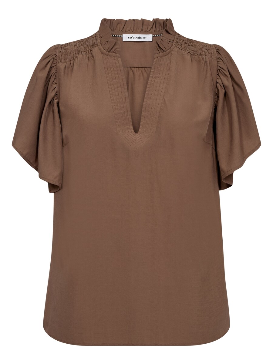 

Блуза co'couture ToraCC Frill V, коричневый