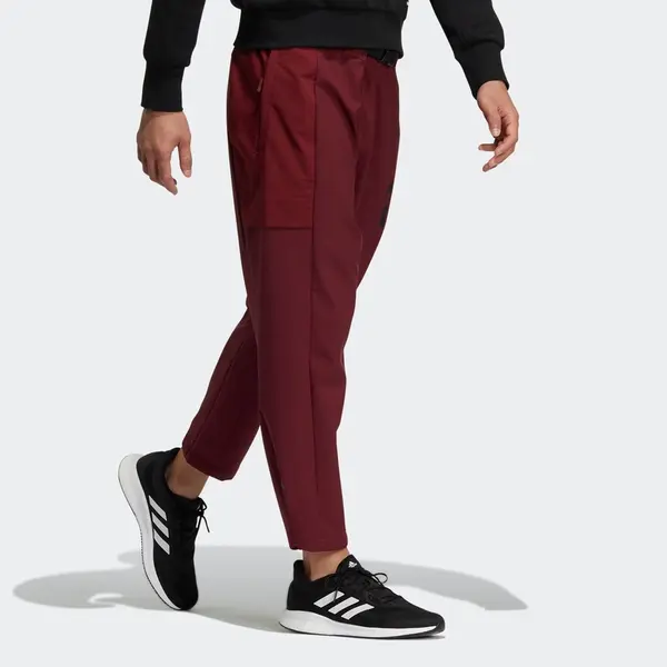 Брюки wj trans woven pants 'burgundy' Adidas, бургундия — фото 4
