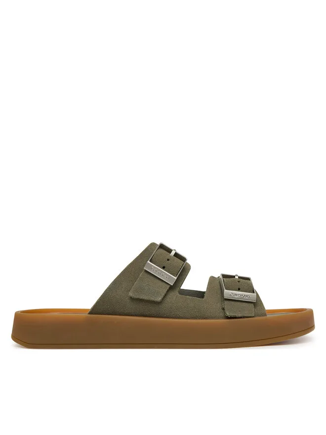 Calvin Klein Мюли Ergon Double Bar Sandal Su HM0HM02094 зеленые