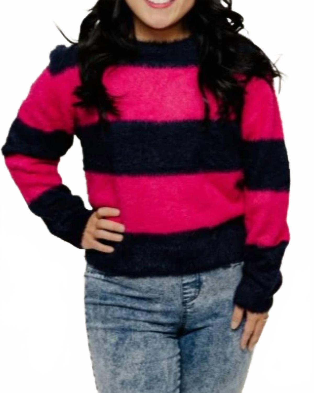 

Уэсли Свитер с цветными блоками в синем и фуксии Q2