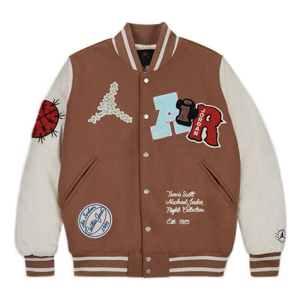 

Куртка x travis scott 'archaeo brown light orewood brown' Air Jordan, коричневый
