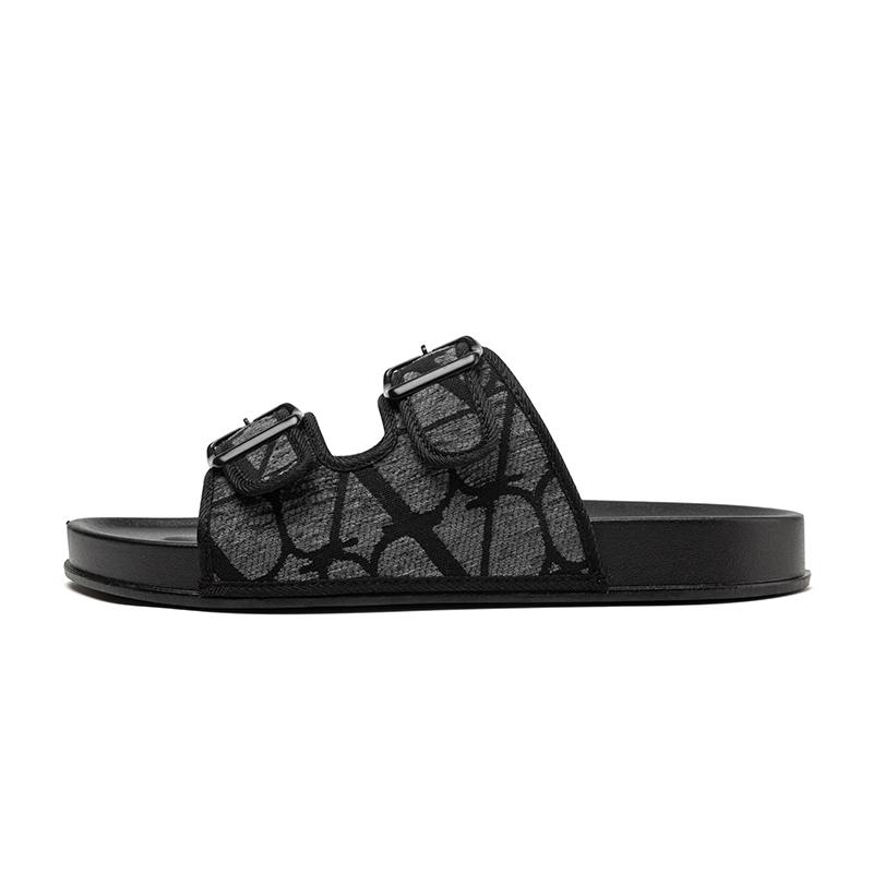 

Тапочки-слайды мужские с амортизацией и износостойкостью AOKANG, Black/Gray