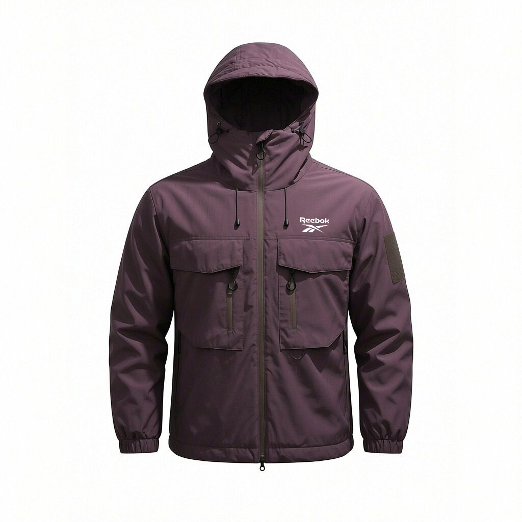 

Пуховик Unisex с капюшоном утепленный Reebok, ore фиолетовый