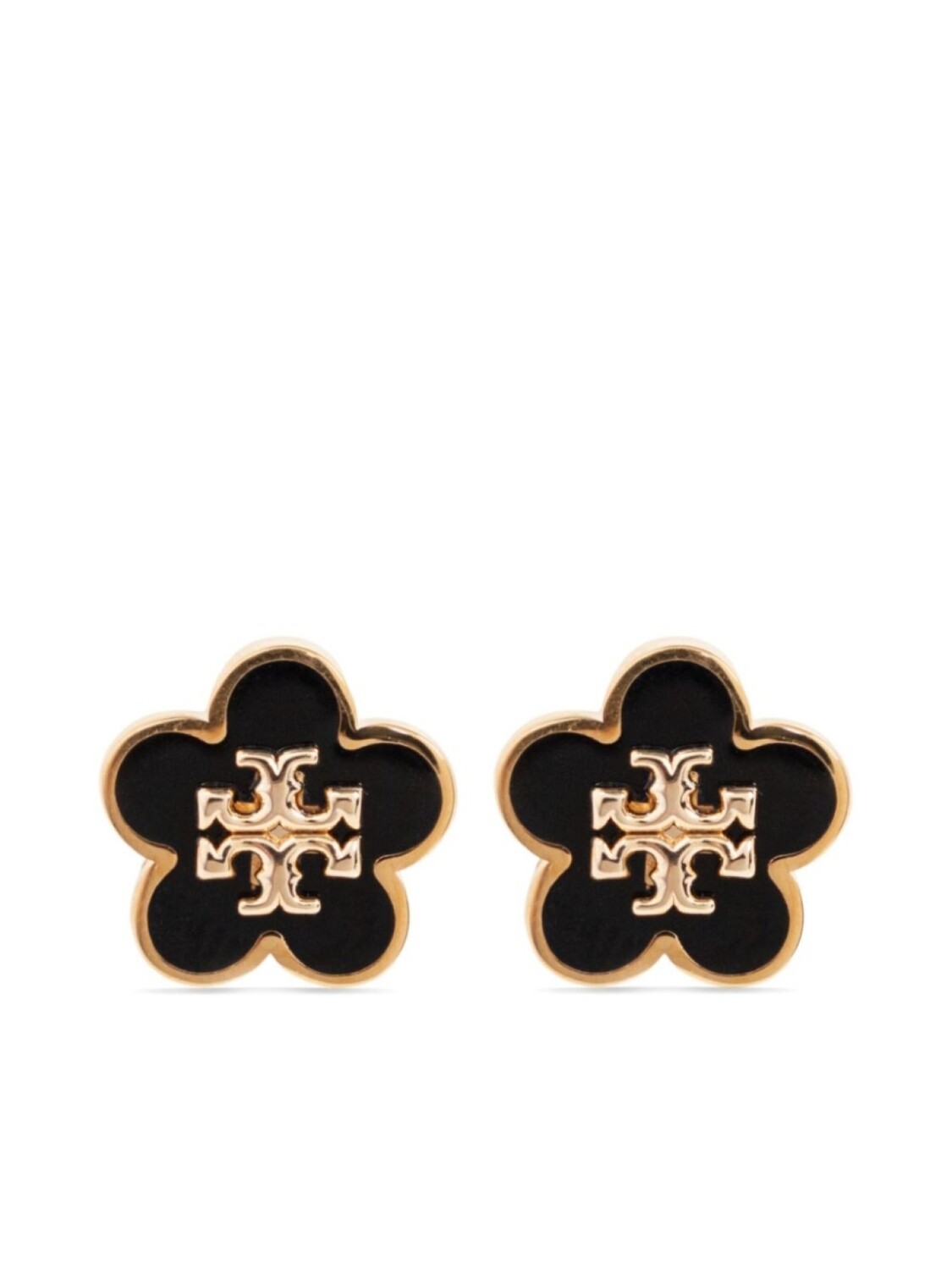 

Серьги с гравировкой логотипа Tory Burch, черный