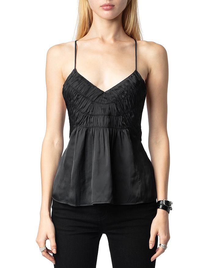 

Сатиновый топ Cayonne Zadig & Voltaire, черный