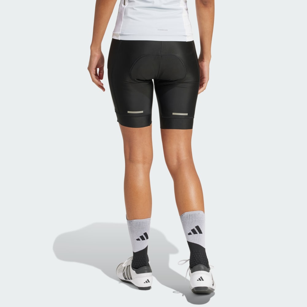 Спортивные шорты-леггинсы Adidas Essentials 3-Stripes Padded Cycling Shorts, черный — фото 2