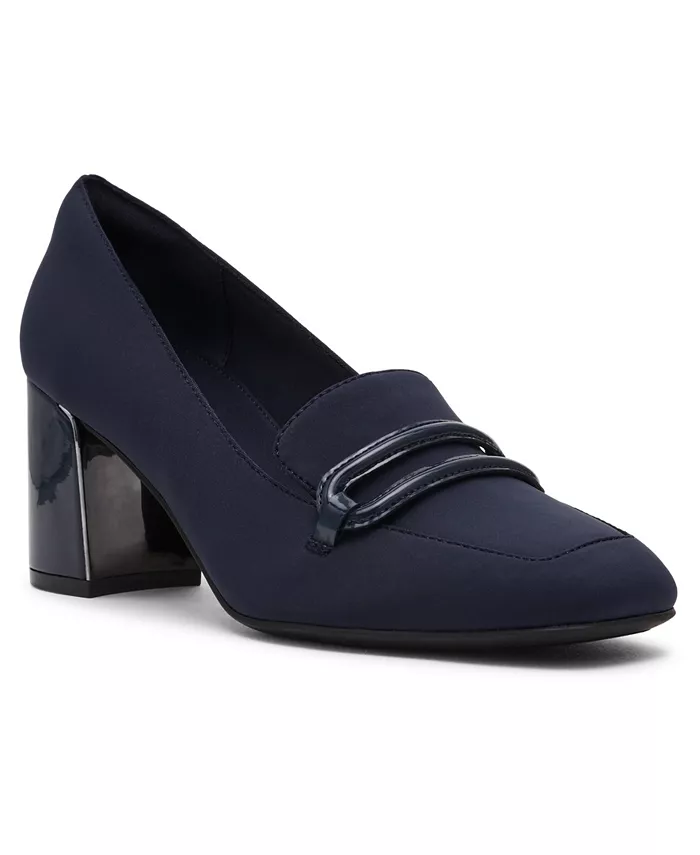 Женские туфли-лодочки Toni Stretch Block Heel Tailored Anne Klein, синий