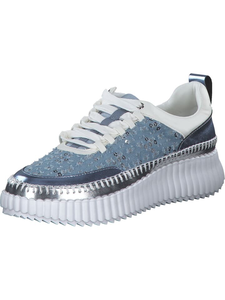 

Элегантные туфли на шнуровке La Strada, цвет lt blue metallic