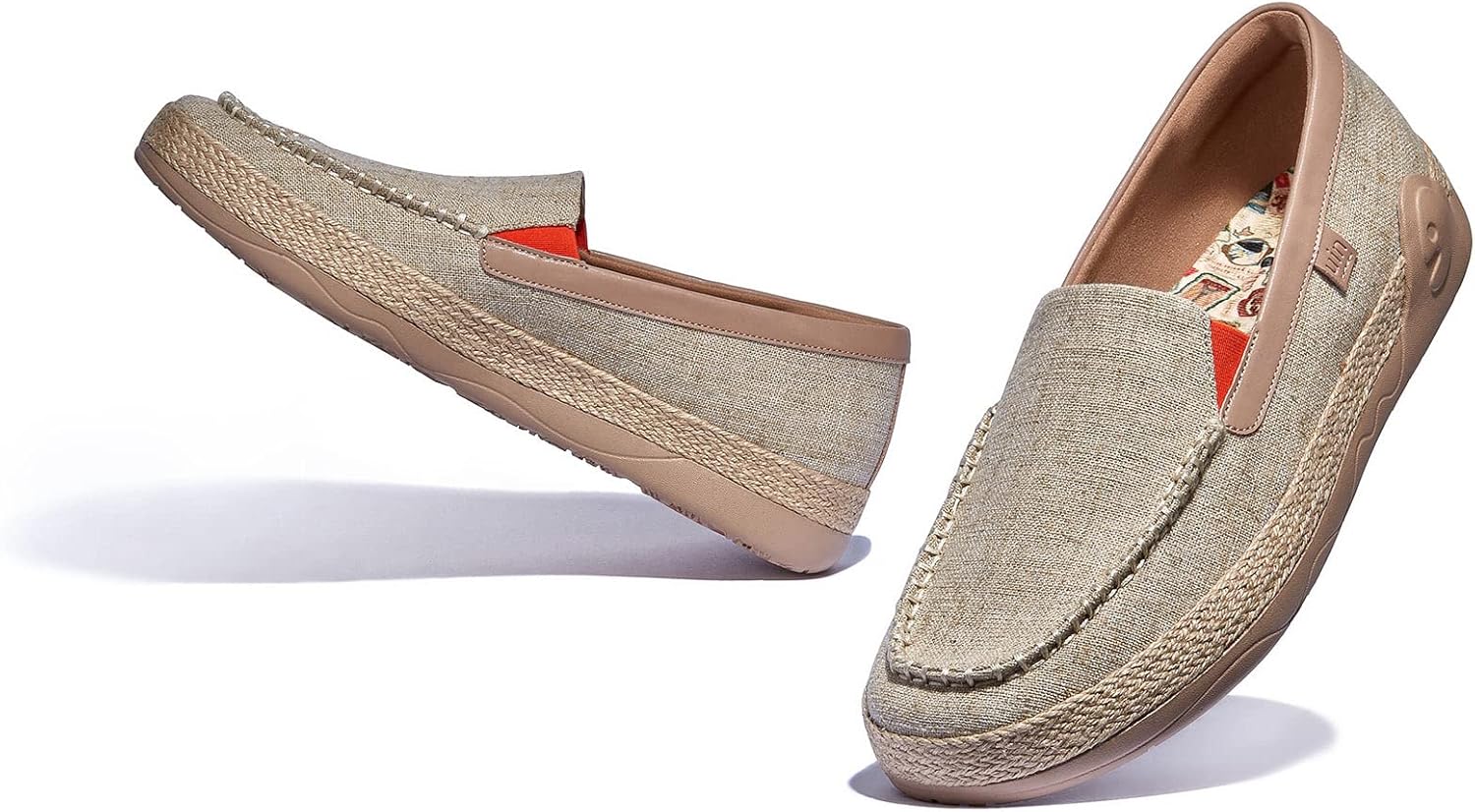 Мужские эспадрильи UIN Slip Ons- легкие прогулочные повседневные лоферы, удобные, с ручной росписью, серия Marbella, хаки — фото 4