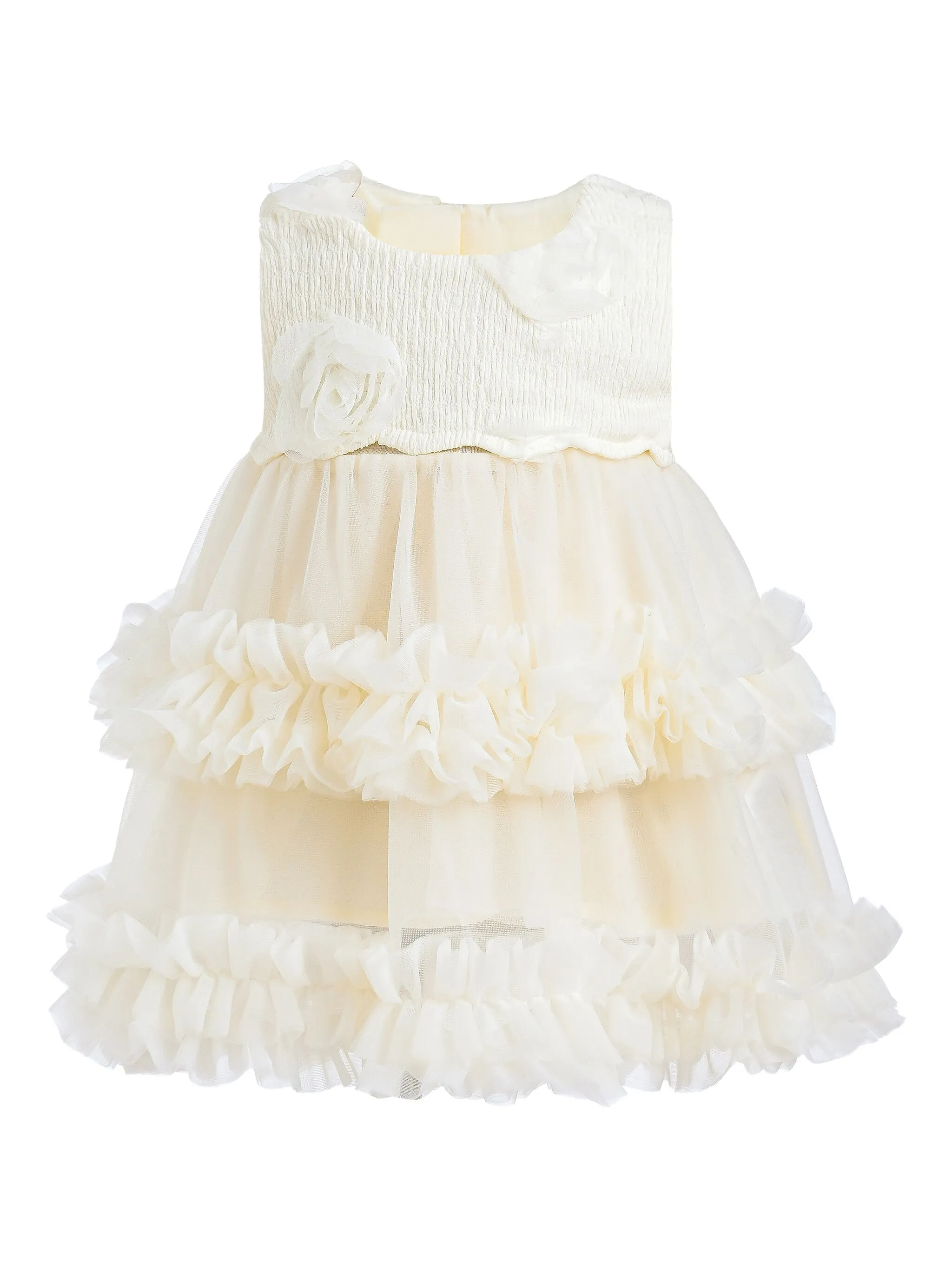 

Ярусное платье с оборками Tulleen, белый