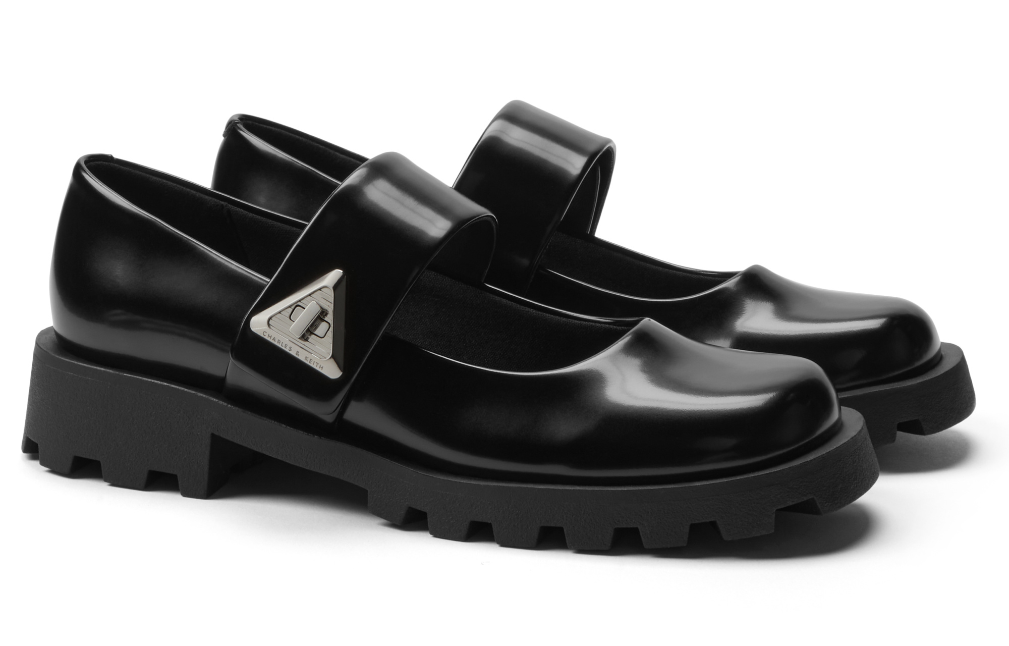 Туфли Мэри Джейн на массивном каблуке 3,5 см CHARLES&KEITH, меловой белый — фото 2