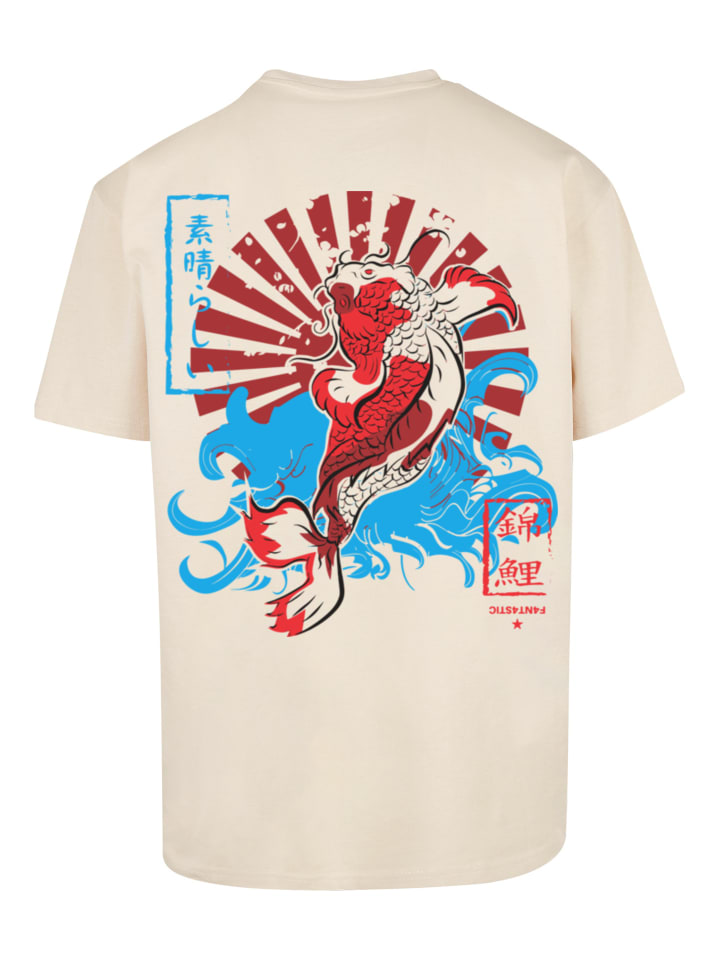 

Футболка большого размера с изображением японского карпа кои на песке F4NT4STIC