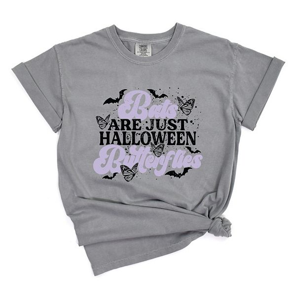 

Футболка женская Bats are just halloween butterflies Simply Sage Market, Grey