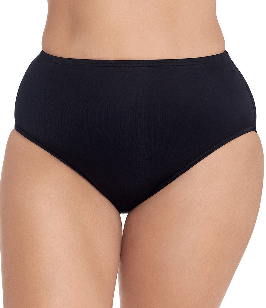 

Базовые плавки для плавания Miraclesuit Plus Size, черный