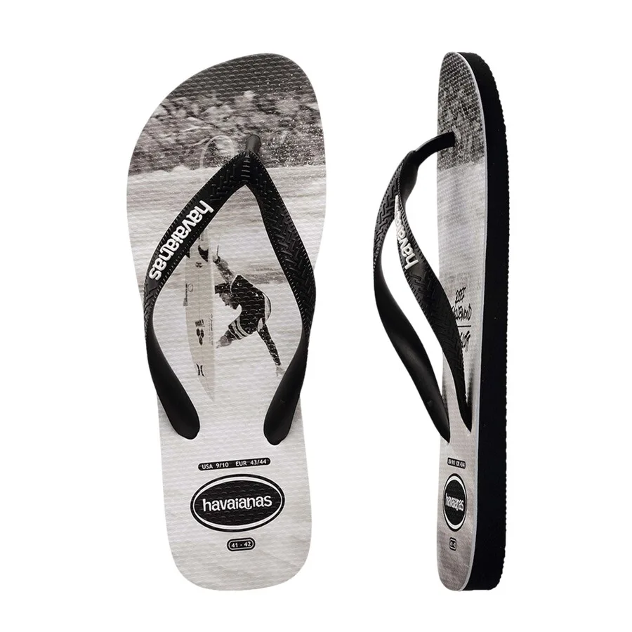 Вьетнамки Havaianas Top с фотопринтом, черно-белый — фото 3